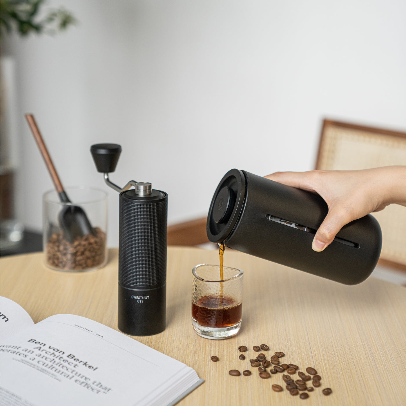 TIMEMORE French Press Kit （C3S Grinder + U French Press）