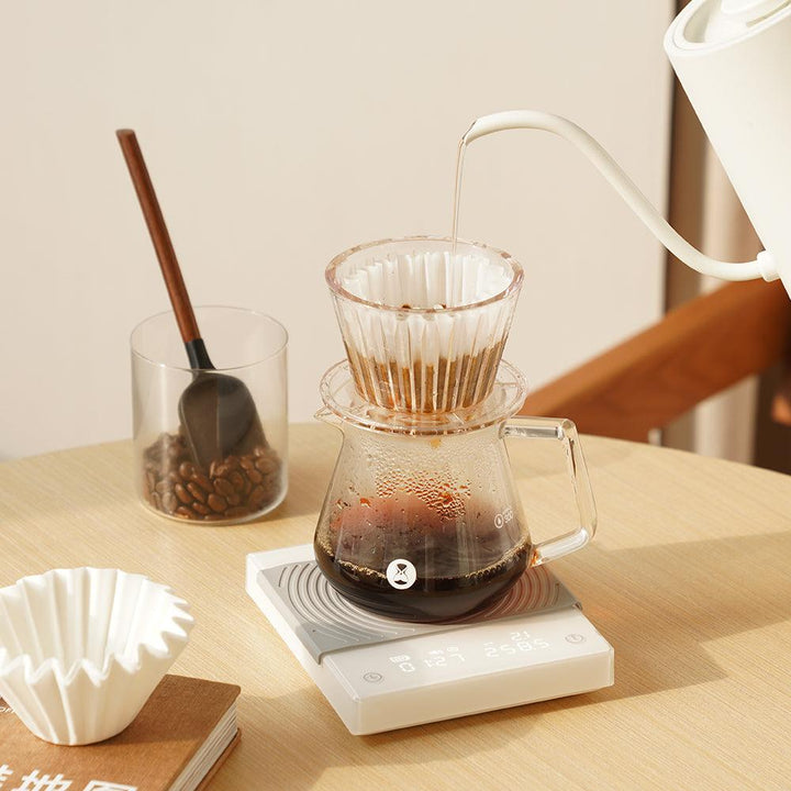 Bilancino elettronico bilancia portatile, Piccola Bilancia Per Caffè con Timer, Vassoio Raccogligocce e Display Retroilluminato a LCD, Mini Bilancia Tascabile di Precisione da Digitale Multifunzione