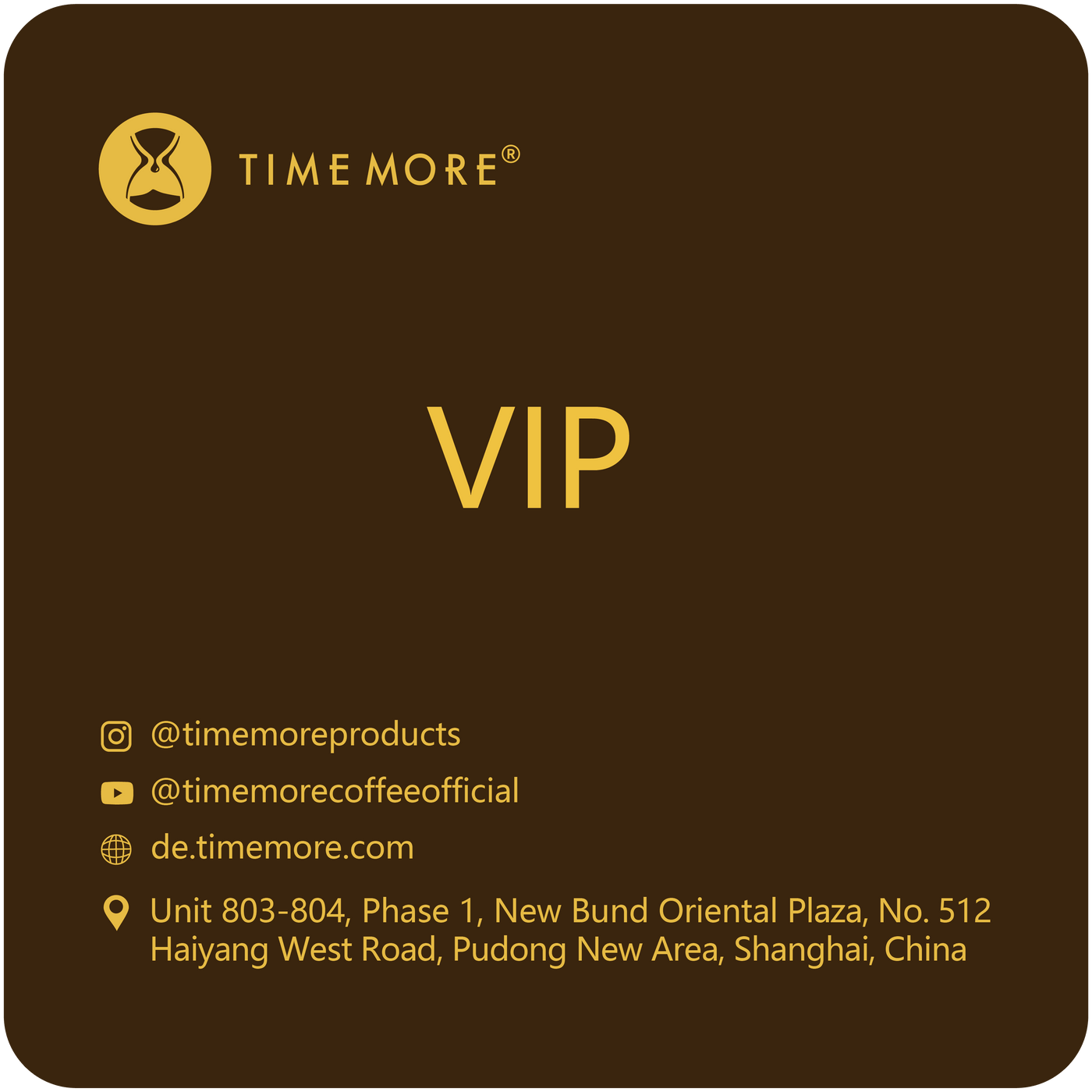 TIMEMORE VIP-lidmaatschapskaart